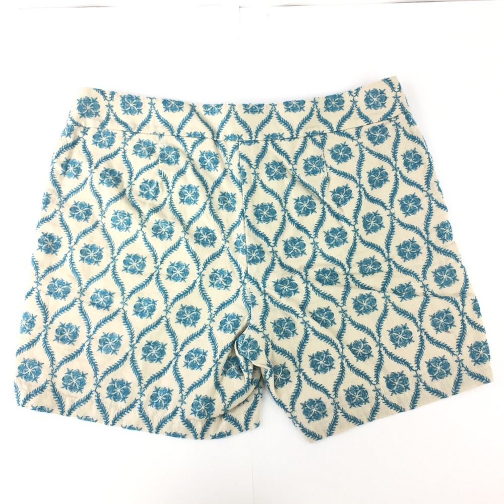 Loft Short Ivory Blue Floral Embroidery Shorts - Picture 4 of 6